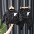 thumbnail image 4 of AUNVITO Boys Girls Winter Cotton Padded Jacket & Pants Set 0-6Y Thermal Insulated Button Front Casual Two-Piece Outfit for Cold Weather Play, 4 of 8