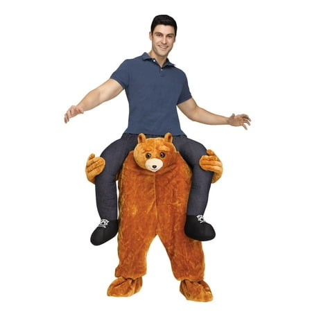 Teddy Bear Riding on Shoulder Men's Adult Halloween