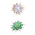 thumbnail image 1 of 2x elegante broche imitación para mujer Verde blanco Sunnimix broche, 1 of 7