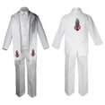 thumbnail image 3 of New Born Baby Boy Christening Baptism Formal White Paisley Suit Silver Mary on Stole & Back SM-20, 3 of 4