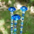 thumbnail image 2 of 14" Blue Diamond Beaded Garden Stake 1PC Fairy Wand Decorative Plant Stake Lawn Decoration, 2 of 5