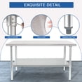 thumbnail image 4 of HARDURA Stainless Steel Table 24X60 Inches with Undershelf and Galvanized Legs NSF Heavy Duty Commercial Prep Work Table for Restaurant Kitchen Home and Hotel, 4 of 7