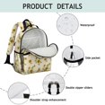 thumbnail image 4 of Sunflower Cream Pattern Cute School Backpack Bag for School with Padded Back and Adjustable Shoulder Straps 15.25"x11.5"x5.25", 4 of 5