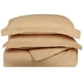 thumbnail image 1 of 300-Thread Count 100% Egyptian Cotton Lightweight Stripes Duvet Cover Set Beige / Full/Queen, 1 of 2