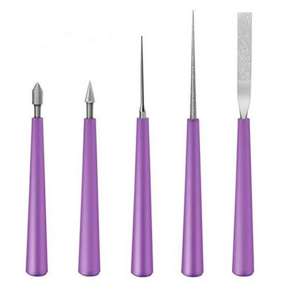 Tineasur 5Pcs Multi Use Hand Tool Bead Reamer Set for Removing Burrs and Enlarging Bead Holes