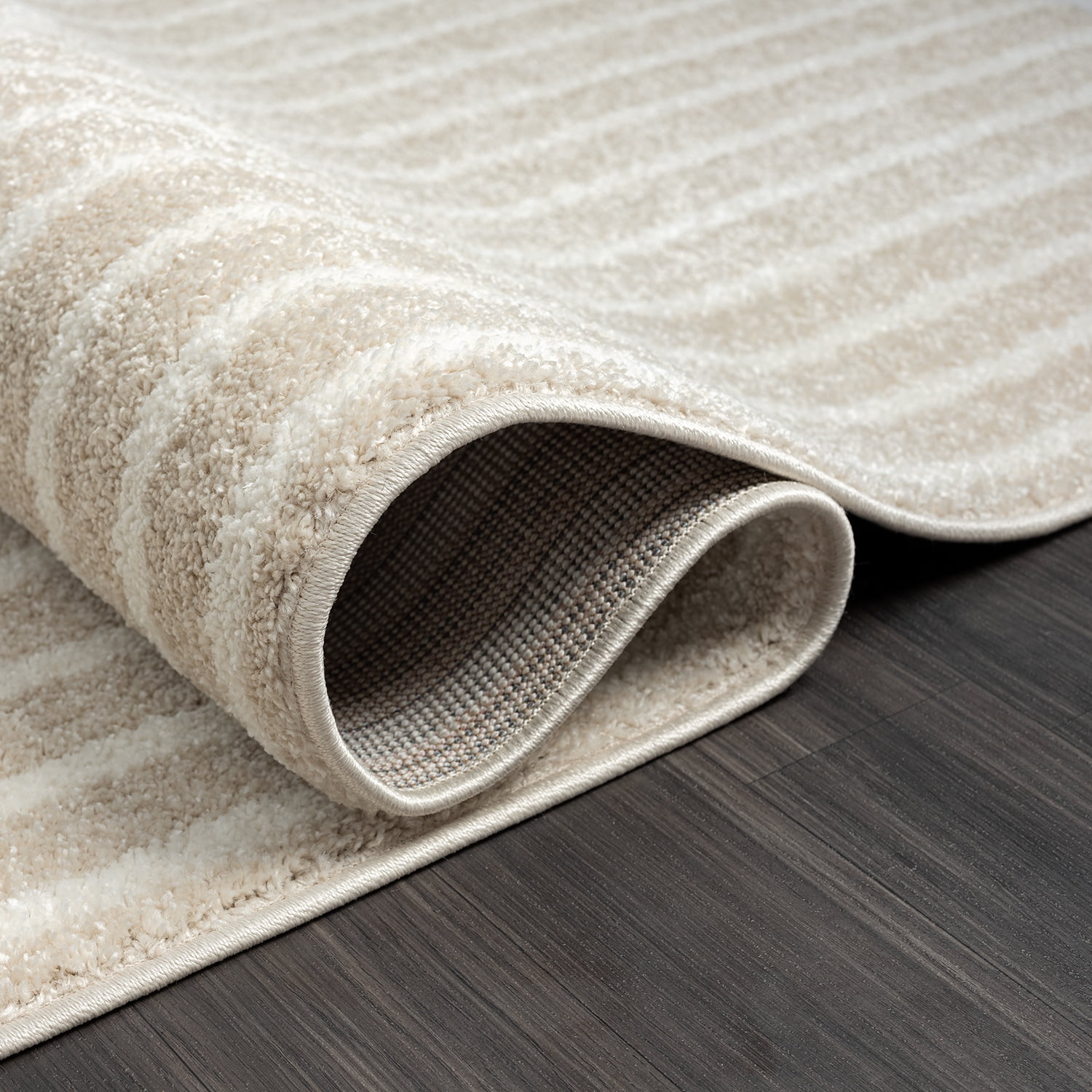 Abani Nuevo Collection Area Rug Mid Century Modern Bedroom Living Room Decor Floor Rug 8 x 10 Cream
