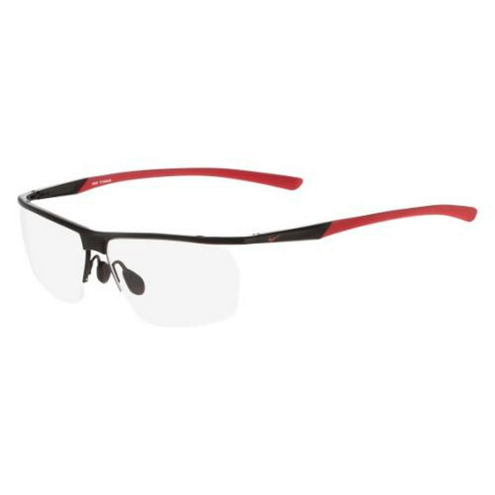 NIKE Eyeglasses 6060 001 Satin Black Gym Red 58MM