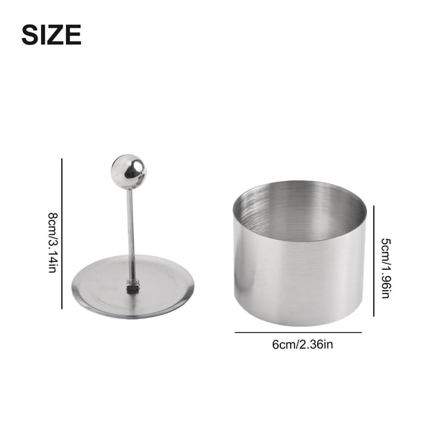Stainless Steel Round Cold Dish Mould with Push Board, Creative Salad Dish