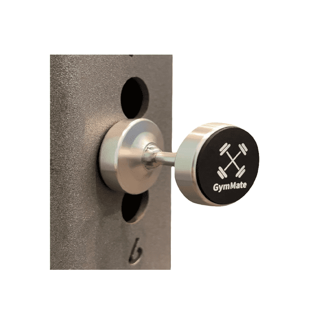 Gym Mate Soporte magnético y soporte para teléfono dual Se fija magnéticamente a la superficie de metal Xtellar plateado
