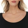 thumbnail image 2 of Floreo 14k White Gold 0.6mm Solid Box Chain Link Necklace 18 Inch, 2 of 5