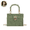 Green, variant on Woven Paper Rope Handbag with Detachable Chain Strap for Women Summer Casual Crossbody Purse Boho Style Travel Beach Bag