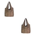 thumbnail image 3 of Jumpingount Bolsa de almacenamiento de gran capacidad, bolsas de compras, resistente, portátil, plegable, de poliéster, bolsa de regalo, Tipo 1 2piezas, 3 of 6