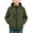 Army Green-1, variant on Boys Girls Fashion Waterproof Rain Jacket Long Sleeve Hooded Raincoat with Pockets Lightweight Kids Rain Coat