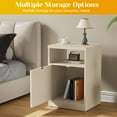 thumbnail image 4 of May in Color beige Nightstand with Storage Shelf & Door, Faux Drawer Design End Table, Compact Side Table for Bedrooms, Dorm Rooms & Small Spaces, Set of 2, 4 of 10