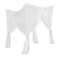 thumbnail image 2 of Dosel de cama con 4 postes esquineros, malla decorativa para dormitorio, tienda de campaña universal para colgar Blanco, 2 of 9