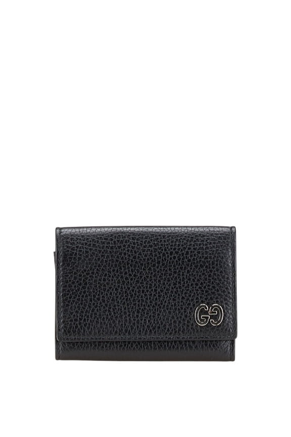Pre-Owned Gucci Durian Business Card Case 473923 Black Leather Men's GUCCI