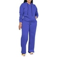 thumbnail image 1 of Gibobby Set Pants y Sudadera Mujer Conjunto de dos piezas de joggers con capucha informales cálidos y moda de otoño e invierno de color para mujer(Azul,XL), 1 of 5
