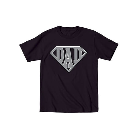 Super Dad Diamond Superhero Daddy Comic Cartoon Father's Day Humor Mens T-Shirt