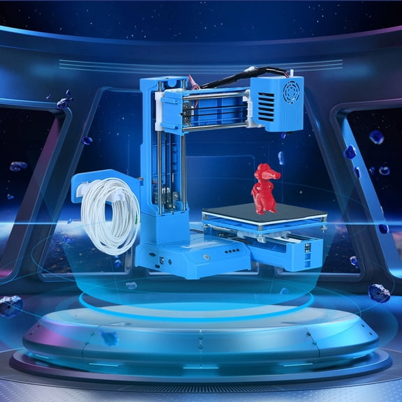 Compact Blue 3D Printer - Fully Assembled Beginner-Friendly 3D Maker, High-Precision with Automatic Leveling Function, Easy-to-Use Desktop Printing Tool for Hobbyists & Creators, Blue