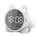 thumbnail image 1 of Indoor LED Screen Screen Reloj de alarma Oficina Multifuncional Recargable Bluetooth Bluetooth Reproductor de música Brillo Ajustable Blanco Inevent HA010351-01B, 1 of 6