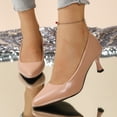 thumbnail image 2 of Dakaela High Heels Pumps Womens 2.17 Inch Closed Pointed Toe Stiletto Dress Shoes Wedding Prom Bridal Work Office Bride Kittens Sandals Khaki 8, 2 of 8
