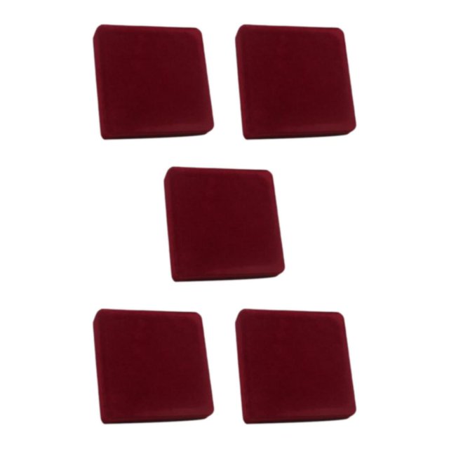 Guardoinrt Stylish Velvet Gift Box Display Case for Pearl Necklace Presentation of Jewelry Red Inner Heart Type 11 5Set
