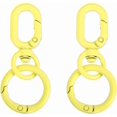 thumbnail image 1 of PATIKIL 2.2" Swivel Snap Hooks with Key Rings, 2Pcs Double Opening Metal Oval Swivel Spring Clasp Clip with O Ring for DIY Crafts Jewelry Lanyard Making, Yellow, 1 of 6