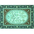 thumbnail image 1 of Ahgly Company Indoor Rectangle Persian Turquoise Blue Traditional Area Rugs, 3' x 5', 1 of 4
