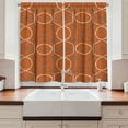 thumbnail image 2 of Ambesonne Abstract Kitchen Curtains, Manly Fashion Belts Art, 55"x45", Pale Cinnamon Dimgray, 2 of 3