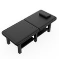 thumbnail image 5 of Stationary Massage Table Folding Bed with Backrest for Treatment Table Physical Therapy Table Spa Facial Bed, Metal Frame PU Leather, 30.5"Wx75"L, 660lbs, Black, 5 of 11