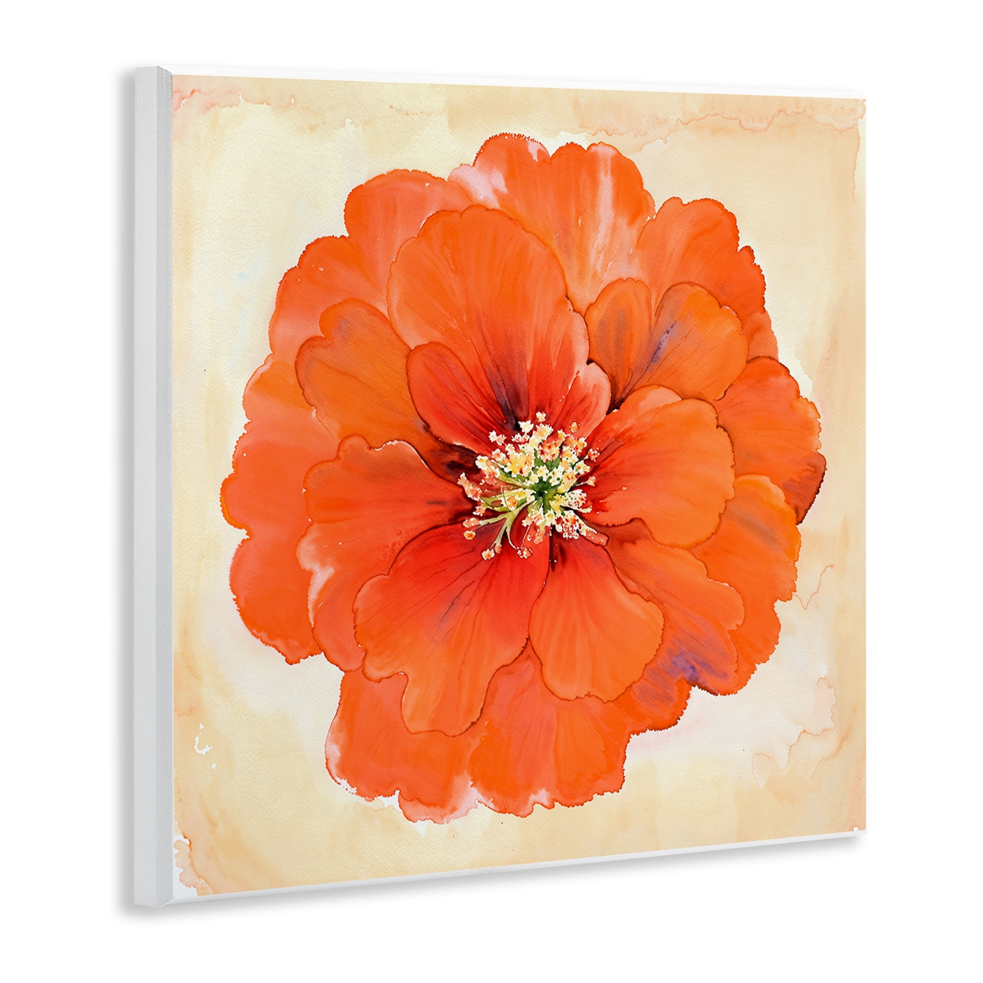 Stupell Industries Mixed Media Flowers Plants & Flowers Painting Unframed Art Print Wall Art, 12 x 12