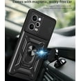 thumbnail image 4 of Case for Xiaomi Redmi Note 12 Pro+ with Slide Camera Cover, Military Grade Drop Protective Phone Cover Case with Ring Kickstand for Xiaomi Redmi Note 12 Pro Plus SJ Green, 4 of 17