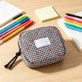 thumbnail image 6 of Cute Sanitary Napkin Storage Bag Quilted, Portable Mini Pouch for Tampons and Cosmetics, Cotton Period Organizer for School and Travel, Compact Makeup Bag for Daily Commute and Gym, 6 of 6