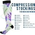 thumbnail image 4 of Coolnut Lavender Compression Socks, 1 Pack Women Men Long Stocking (20-30mmHg) Travel Knee High Stockings for Athletic Sports,Running,Cycling,Nursing, 4 of 6