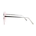 thumbnail image 4 of Bottom Half Rim Rectangular Retro Hipster Sunglasses Clear Silver Pink, 4 of 4