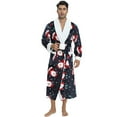 Men's Pajama Loungewear Male Flannel Christmas Long Sleeve Bathrobe