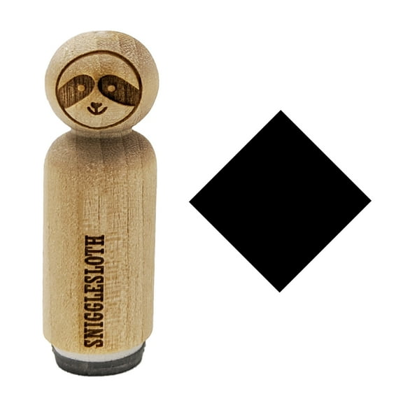 Diamond Shape Solid Rubber Stamp for Scrapbooking Crafting Stamping - Mini 1/2 Inch