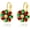 Gold-Christmas, variant on Gold Plated Flower Earrings Birthstone Leverback Earrings Hypoallergenic Vintage Floral Earrings for Women Trendy
