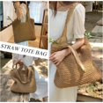 thumbnail image 2 of Kukuzhu Straw Beach Bag, Summer Woven Tote Bag Large Shoulder Handbag Straw Purses and Handbags for Women, 2 of 7