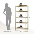 thumbnail image 5 of Ktaxon 5-Tier Wire Shelving Unit, Steel Storage Rack for Garage Office Kitchen Gold, 30" W x 14" D x 60" H, 5 of 9