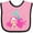 Pink and Black, variant on Inktastic Cute Mermaid, Pink Hair, Little Mermaid, Starfish Girls Baby Bib