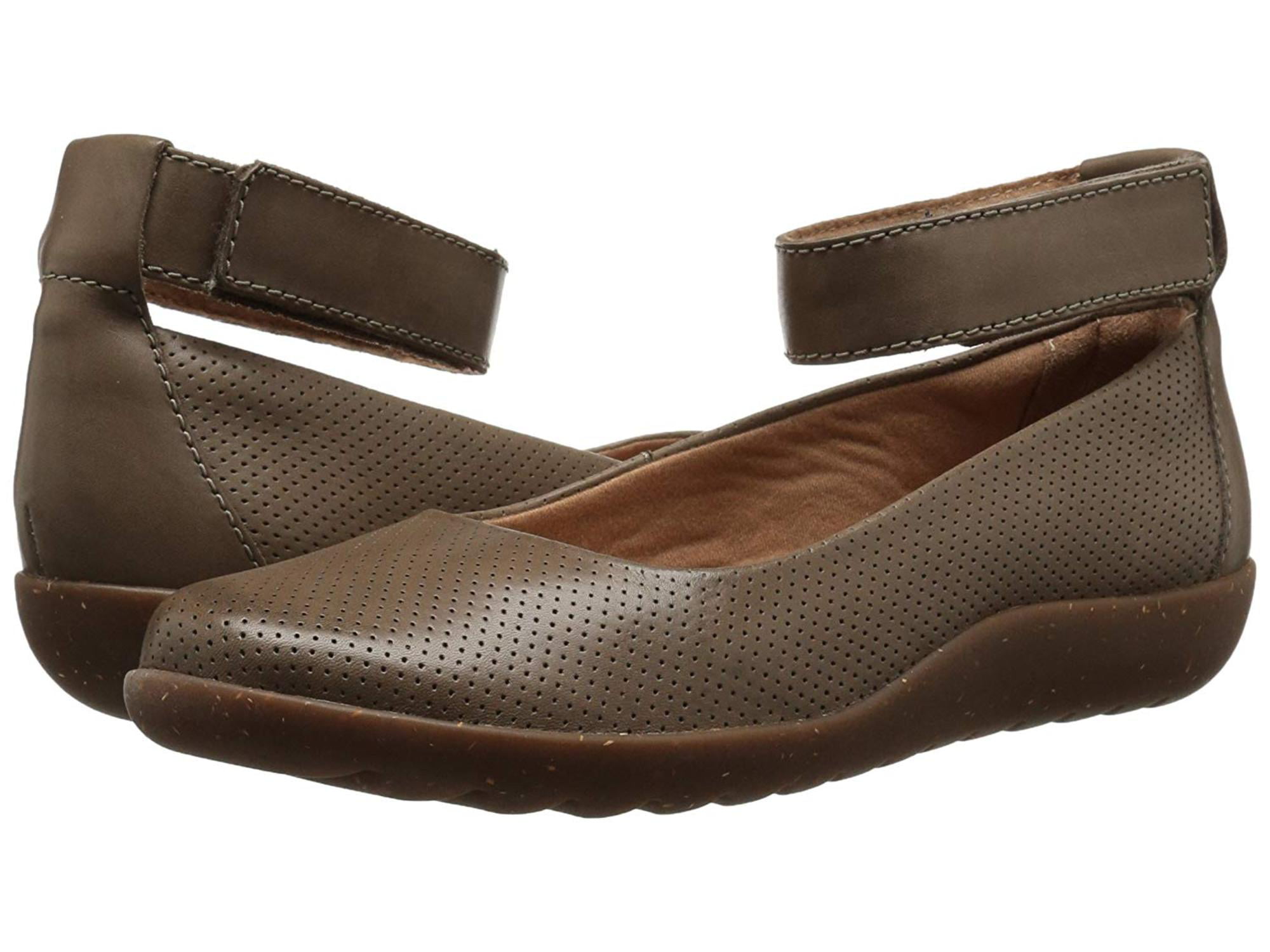 clarks ankle strap flats