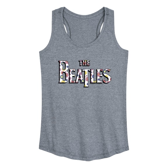 The Beatles - Floral Logo - Women's Racerback Graphic Tank