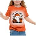 thumbnail image 1 of T-Shirt Décontracté à Manches Courtes Imprimé Mignon d'Halloween pour Filles, Col Rond, Idéal pour Jouer et les Fêtes, 1 of 4