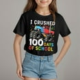 thumbnail image 2 of Toddler Boys Girls 100 Days of School Shirt Kids Happy 100th Day of School Tshirt Kindergarten Tee Tops (4y-6y) School Crayons Shirt, 2 of 4