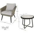 thumbnail image 2 of Grand Patio 3 Piece Patio Bistro Set with Heavy-Duty Anti-Rust Aluminum Frame, Coffee Table with Ceramic Tile Top, Gray, 2 of 7