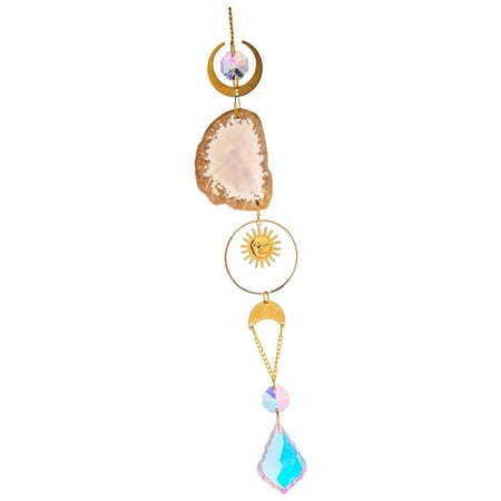 

Glass Wind Chime Hanging Windchime Handmade Prisms Sparkling Pendant Ornament for Decor Yard Backyard Porch Birthday Clear