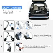 TopMate ES35 Electric Scooter 3 Wheels for Adults Travel & Airline Friendly with 7.8Ah Removable Battery, 10-inch Tires Foldng Mobility Scooter with Reverse Function, Lightweight E-Tricycle 15 mph