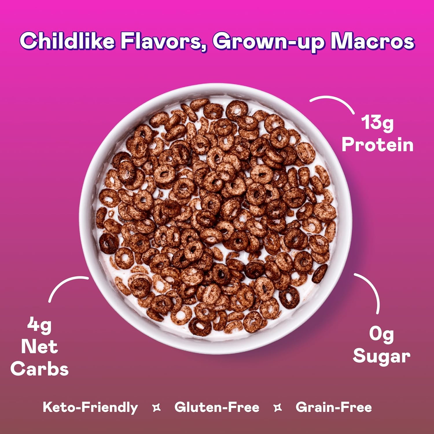 Pack of 8, Magic Spoon Cocoa Cereal, 7 oz