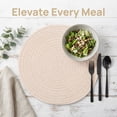 thumbnail image 5 of Unique Bargains Placemats Set of 4 Cotton Round Placemats for Dining Table Khaki, 5 of 7